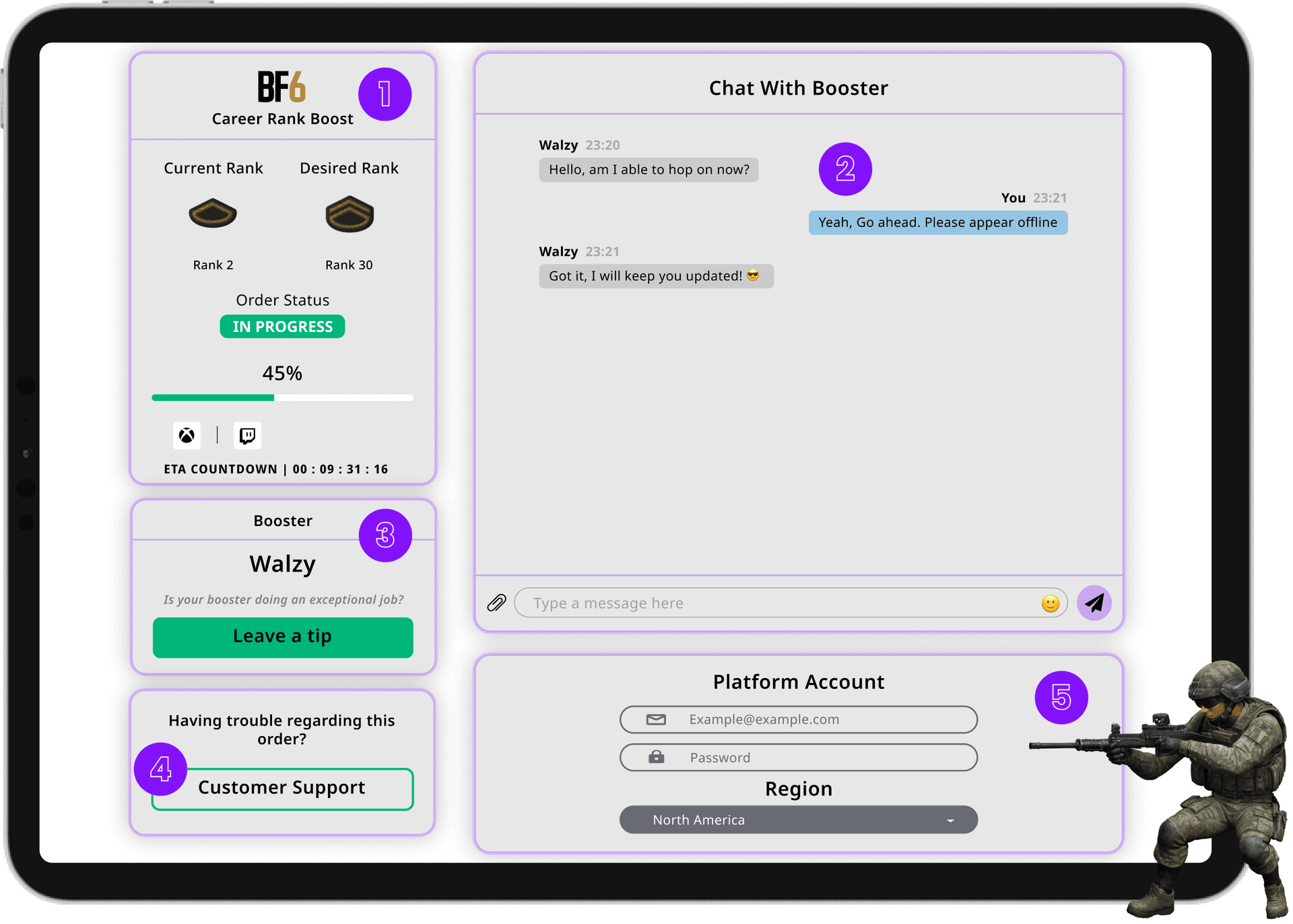 VersaciBoosts user profile dashboard
