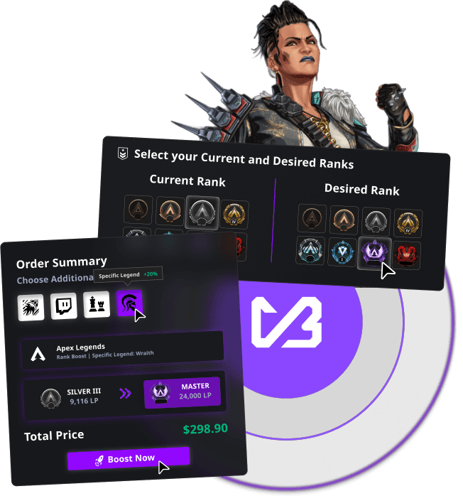 VersaciBoosts CHOOSE A SERVICE screen