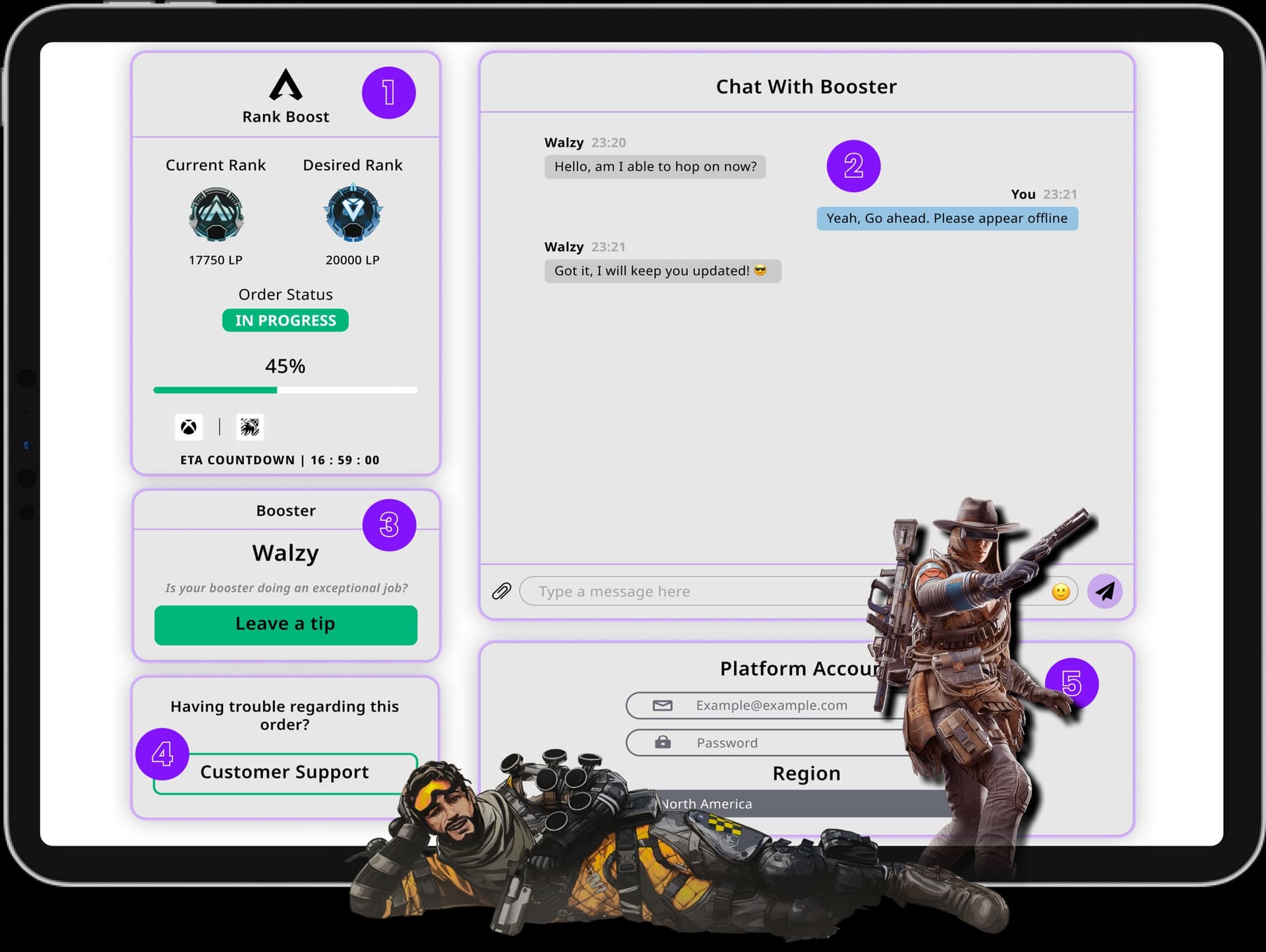 VersaciBoosts user profile dashboard