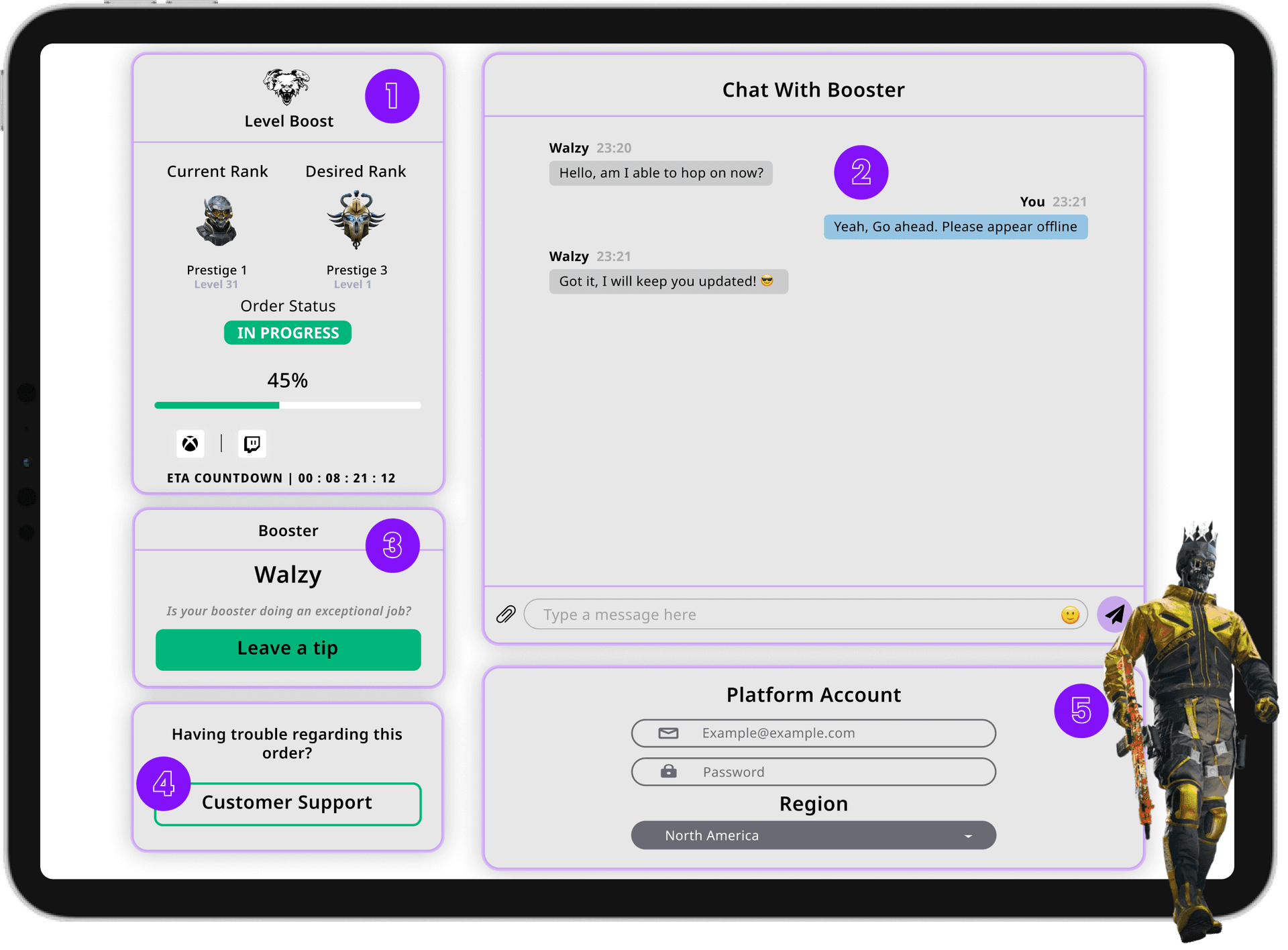 VersaciBoosts user profile dashboard