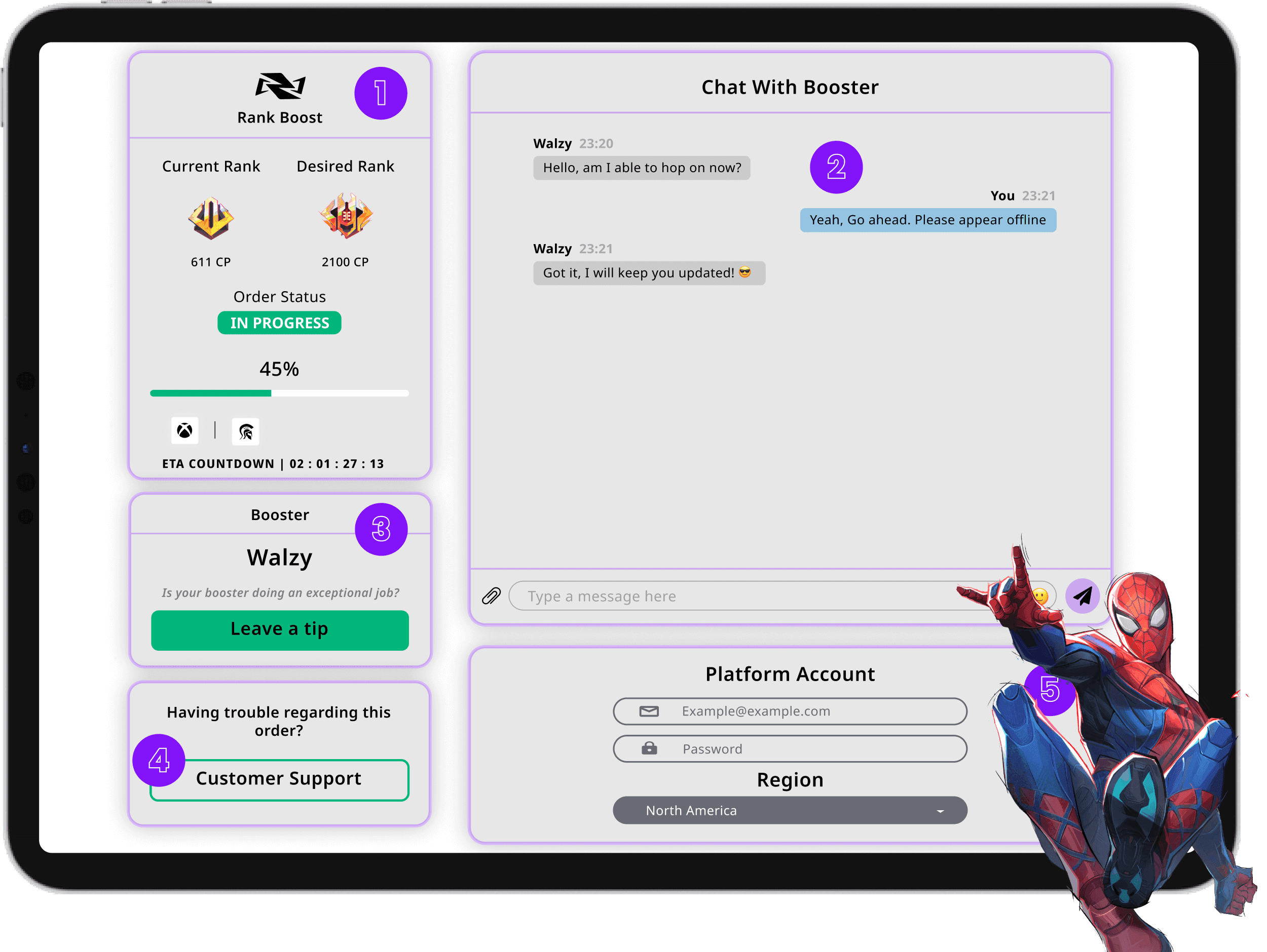 VersaciBoosts user profile dashboard